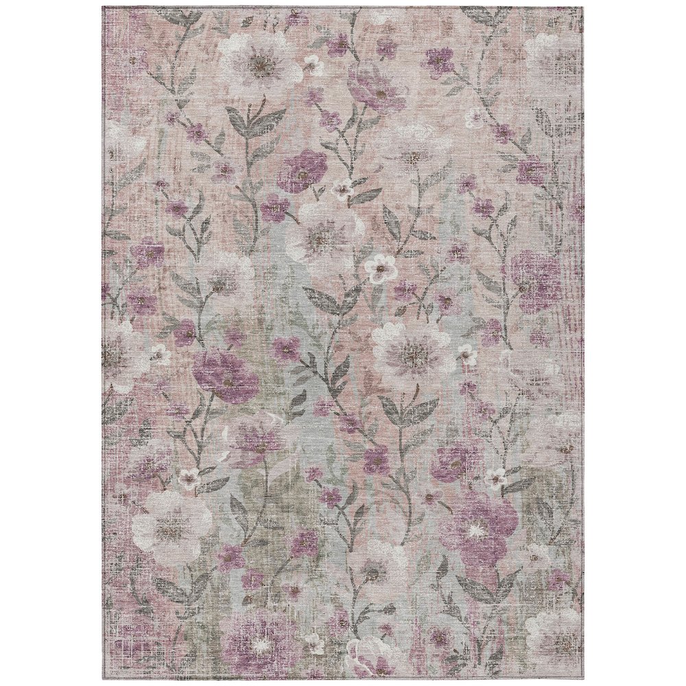 Machine Washable Indoor/Outdoor Chantille ACN2403 Pink 2'6" x 3'10" Rug. Picture 1