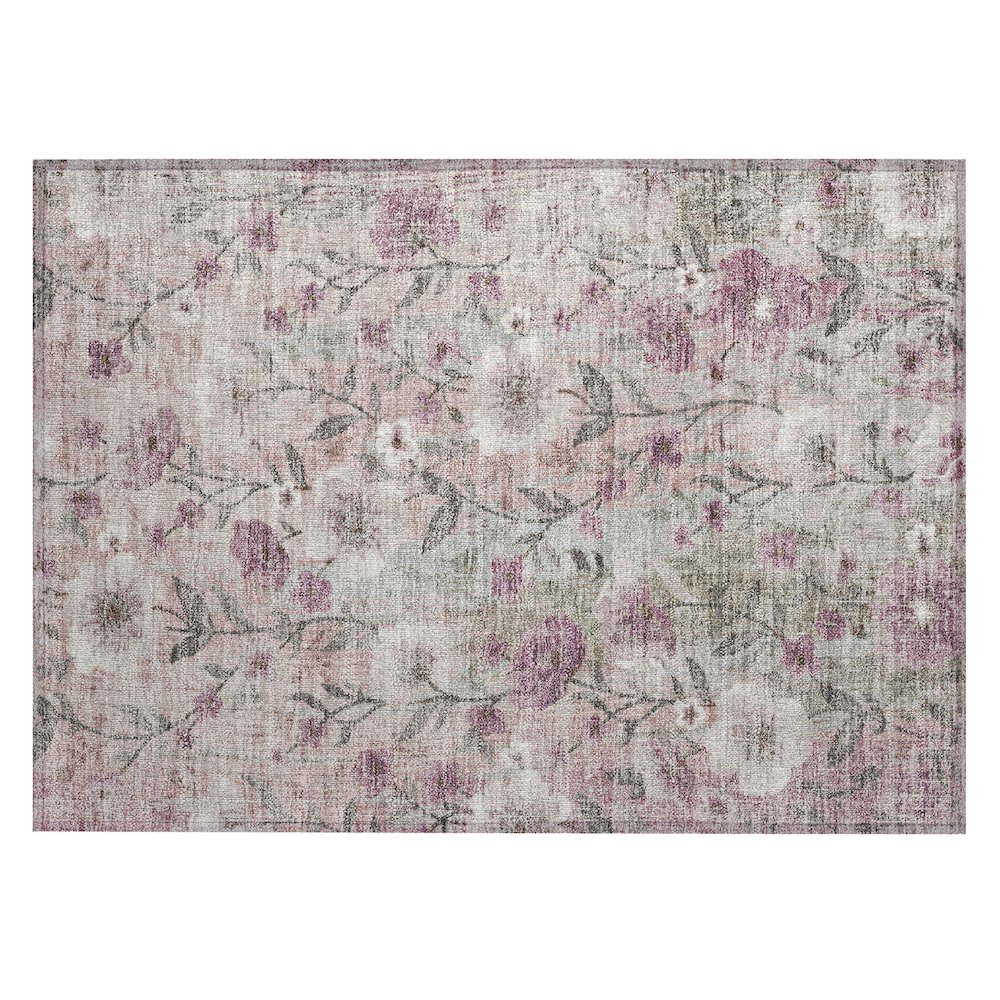 Machine Washable Indoor/Outdoor Chantille ACN2403 Pink 1'8" x 2'6" Rug. Picture 1