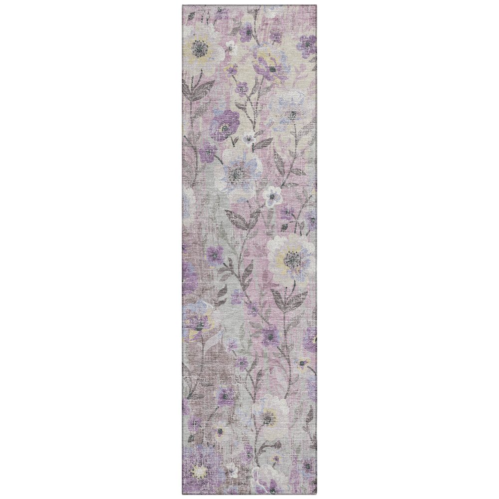 Machine Washable Indoor/Outdoor Chantille ACN2403 Purple 2'3" x 7'6" Runner Rug. Picture 1