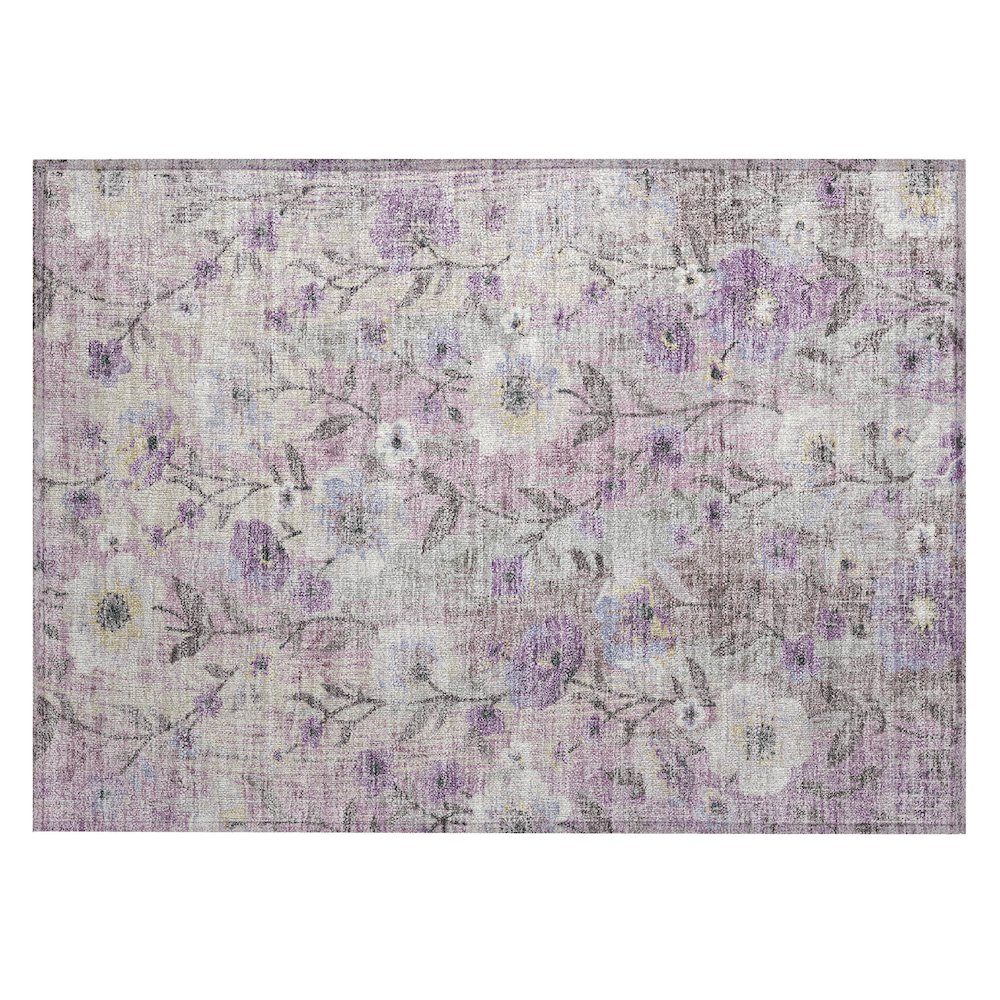 Machine Washable Indoor/Outdoor Chantille ACN2403 Purple 1'8" x 2'6" Rug. Picture 1