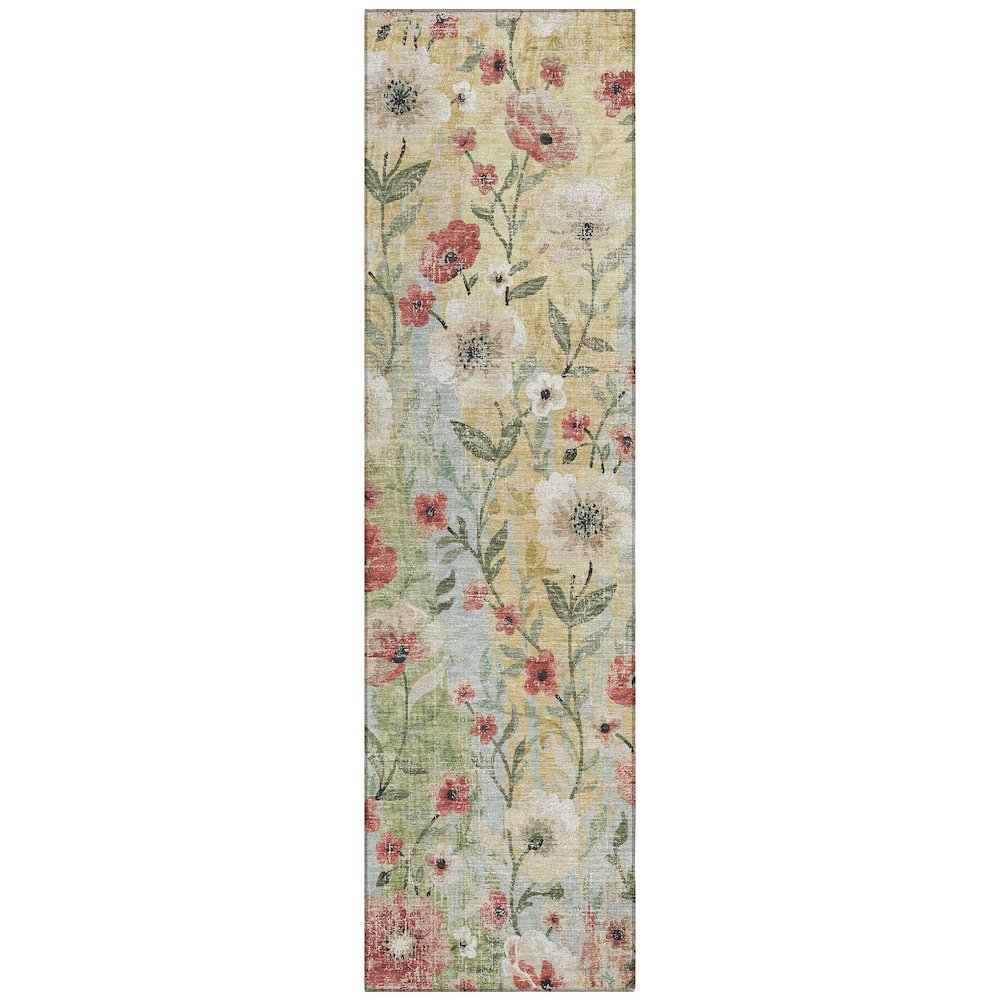 Machine Washable Indoor/Outdoor Chantille ACN2403 Brown 2'3" x 7'6" Runner Rug. Picture 1