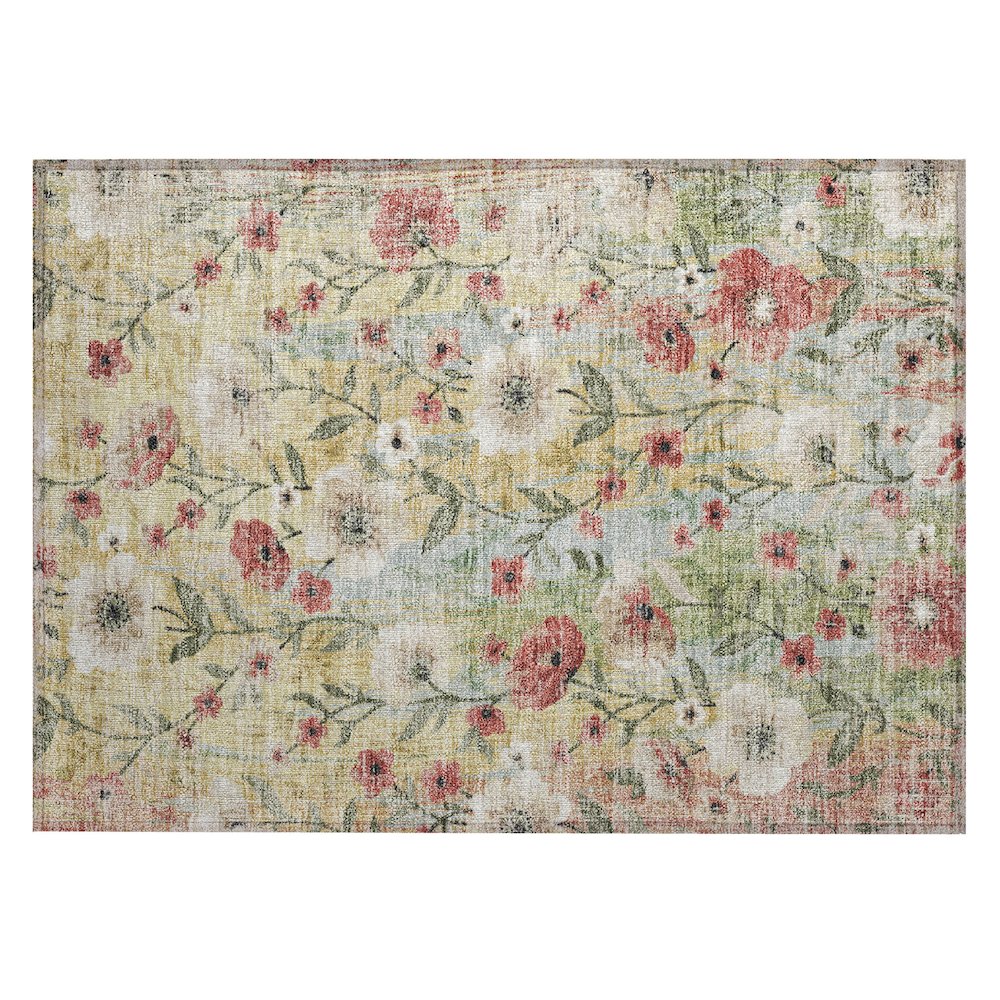 Machine Washable Indoor/Outdoor Chantille ACN2403 Brown 1'8" x 2'6" Rug. Picture 1