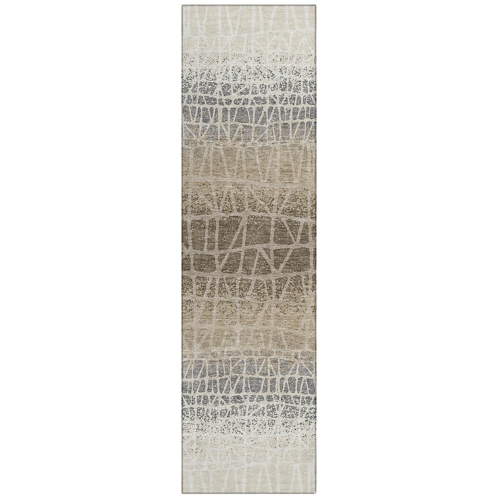 Machine Washable Indoor/Outdoor Chantille ACN2404 Ivory 2'3" x 7'6" Runner Rug. Picture 1