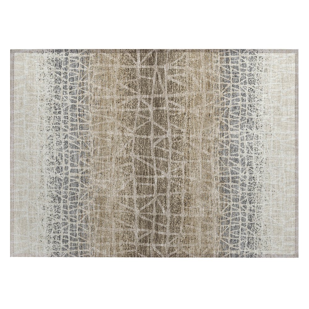 Machine Washable Indoor/Outdoor Chantille ACN2404 Ivory 1'8" x 2'6" Rug. Picture 1