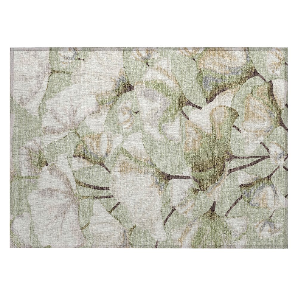 Machine Washable Indoor/Outdoor Chantille ACN2405 Green 1'8" x 2'6" Rug. Picture 1