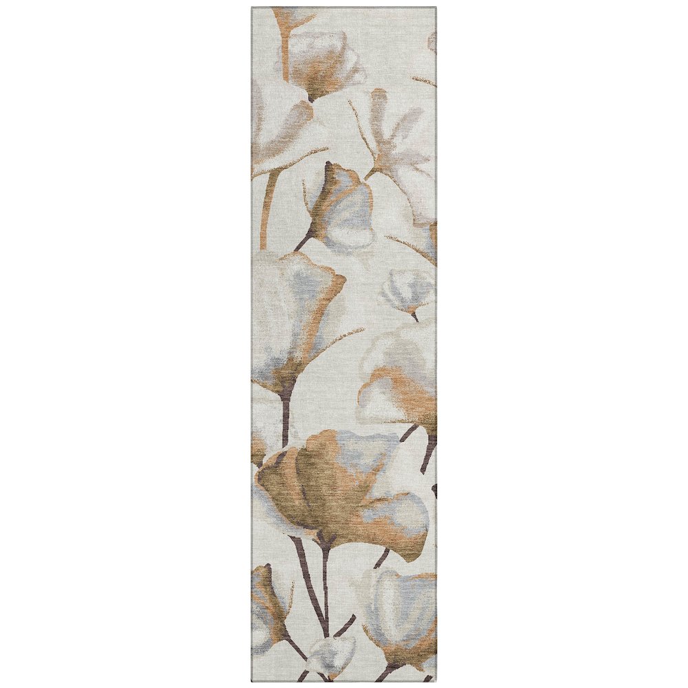 Machine Washable Indoor/Outdoor Chantille ACN2405 Orange 2'3" x 7'6" Runner Rug. Picture 1