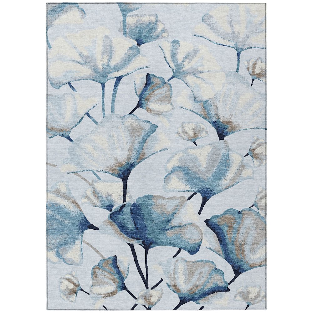 Machine Washable Indoor/Outdoor Chantille ACN2405 Blue 2'6" x 3'10" Rug. Picture 1