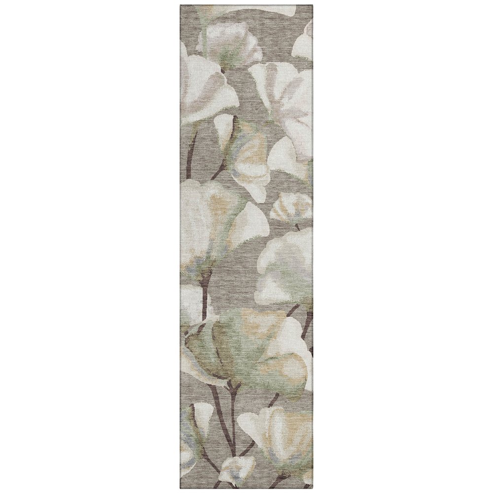 Machine Washable Indoor/Outdoor Chantille ACN2405 Brown 2'3" x 7'6" Runner Rug. Picture 1