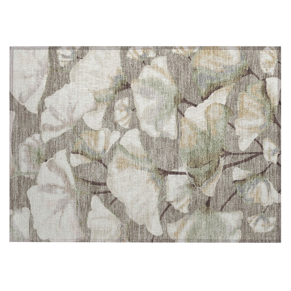 Machine Washable Indoor/Outdoor Chantille ACN2405 Brown 1'8" x 2'6" Rug. Picture 1