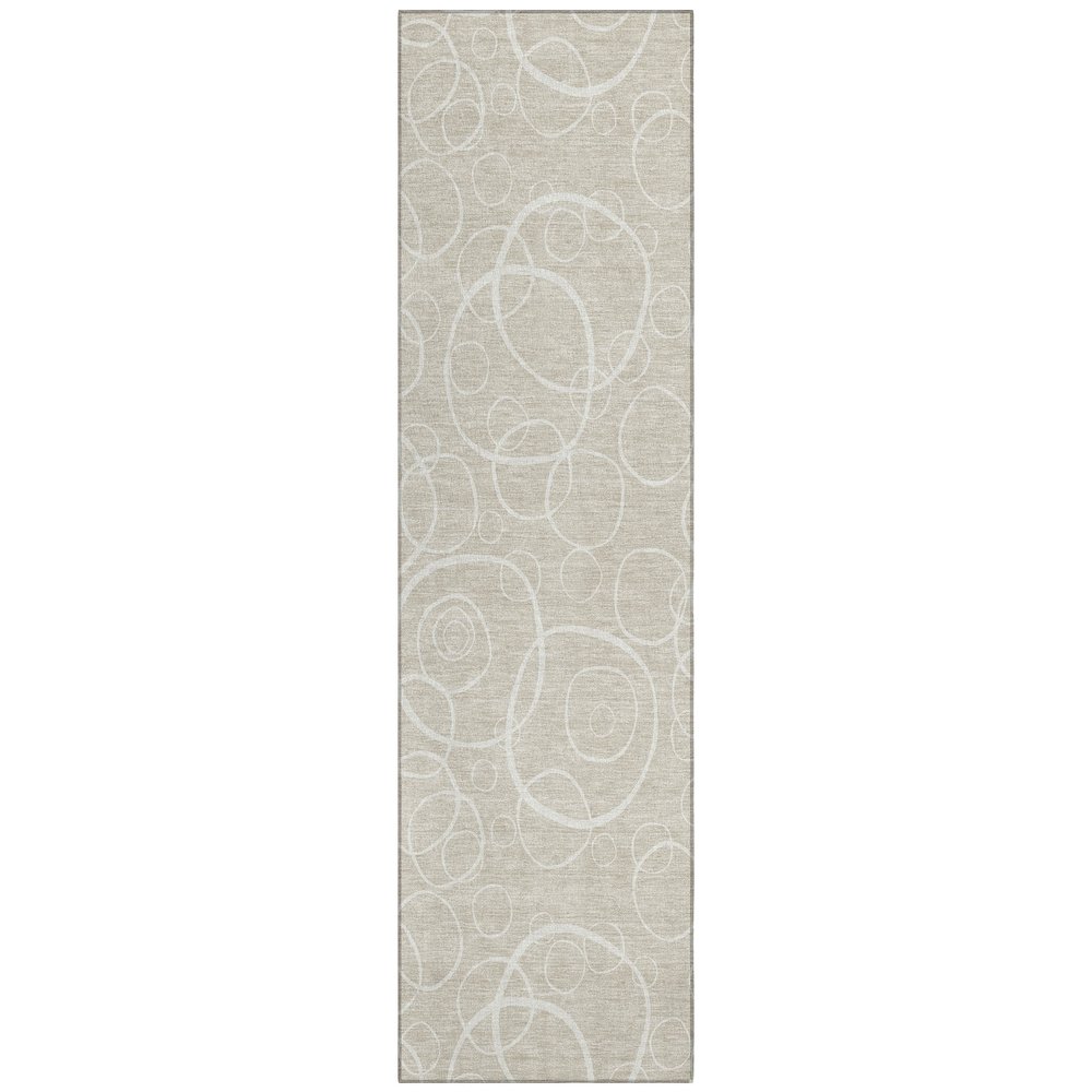 Machine Washable Indoor/Outdoor Chantille ACN2407 Brown 2'3" x 7'6" Runner Rug. Picture 1
