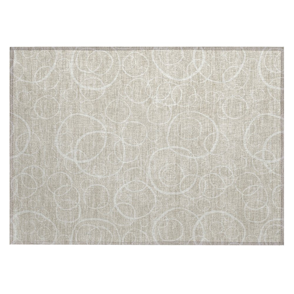 Machine Washable Indoor/Outdoor Chantille ACN2407 Brown 1'8" x 2'6" Rug. Picture 1