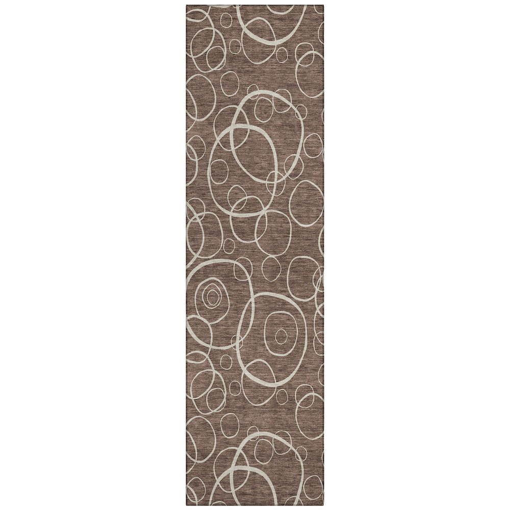 Machine Washable Indoor/Outdoor Chantille ACN2407 Brown 2'3" x 7'6" Runner Rug. Picture 1