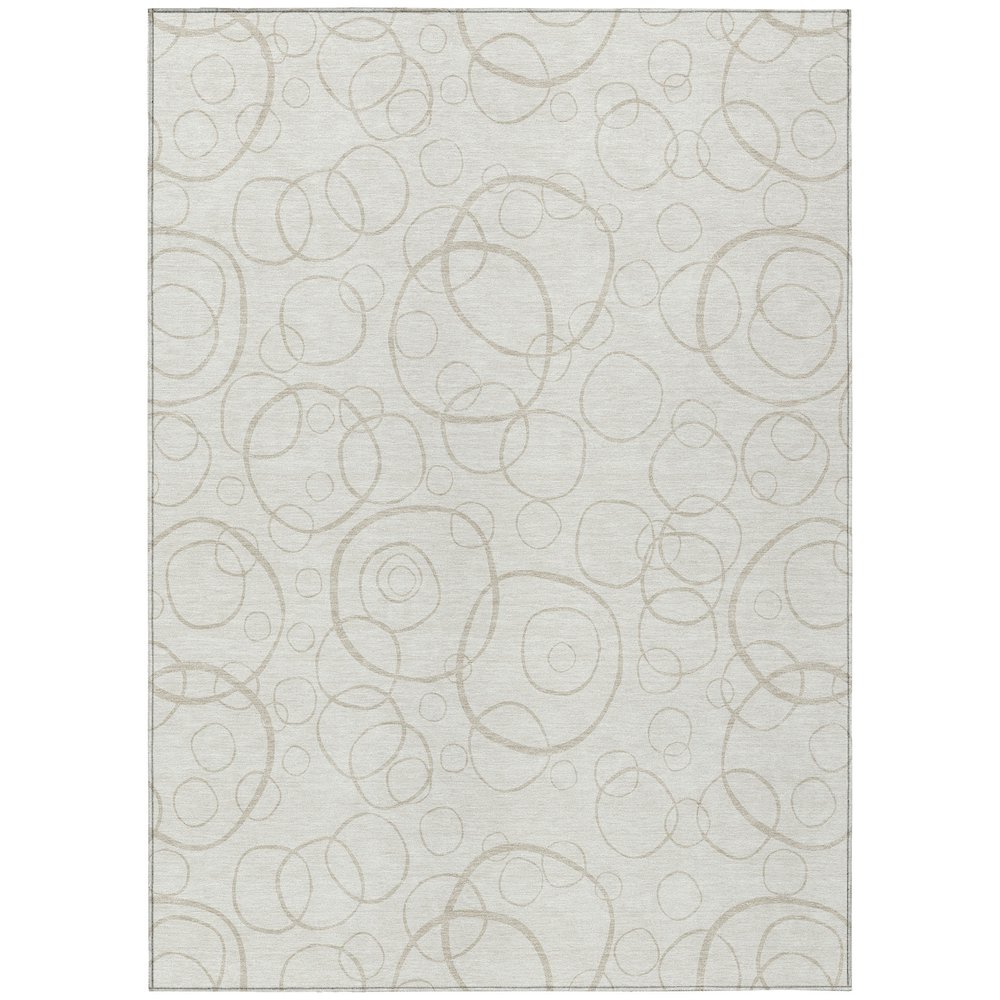 Machine Washable Indoor/Outdoor Chantille ACN2407 Ivory 2'6" x 3'10" Rug. Picture 1