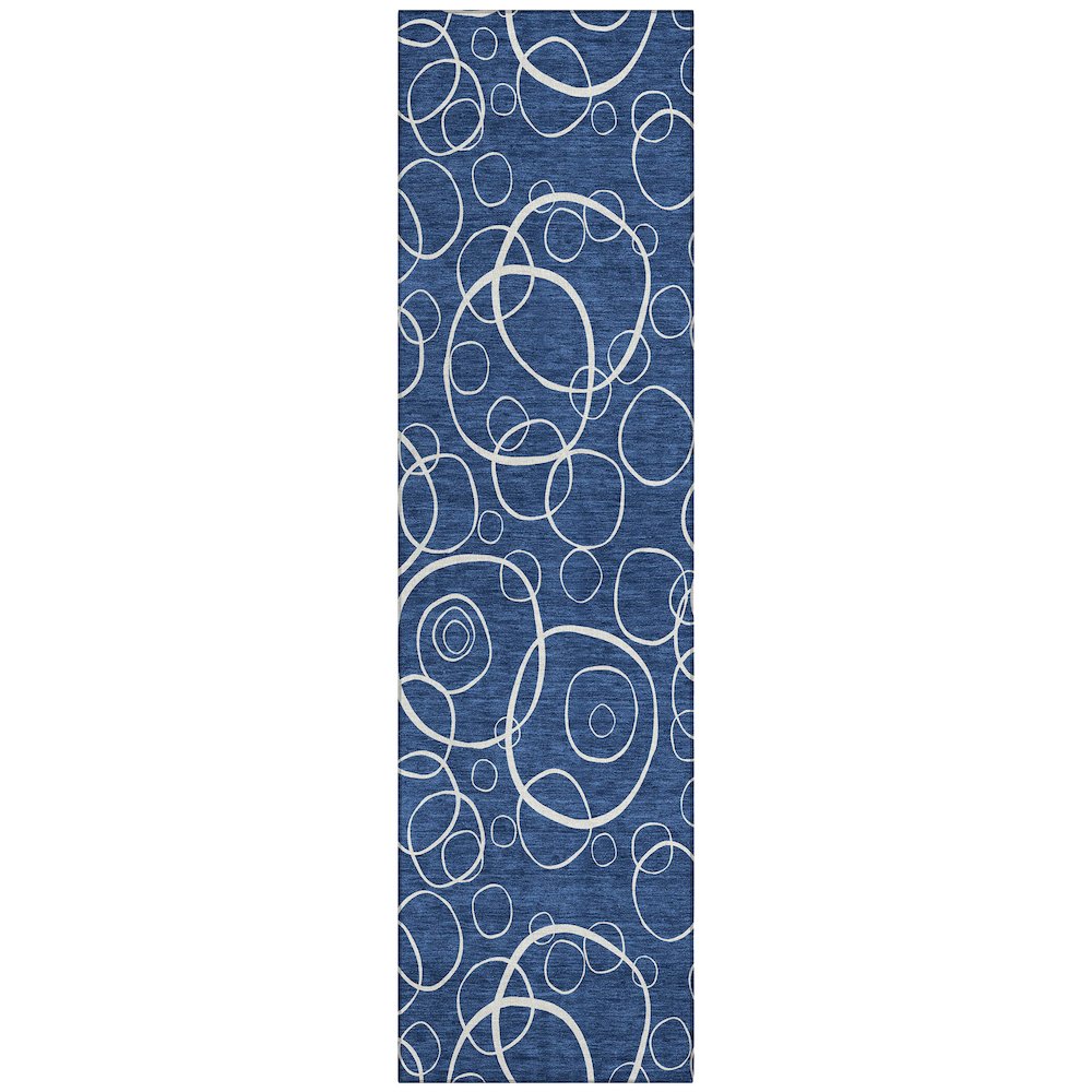 Machine Washable Indoor/Outdoor Chantille ACN2407 Blue 2'3" x 7'6" Runner Rug. Picture 1
