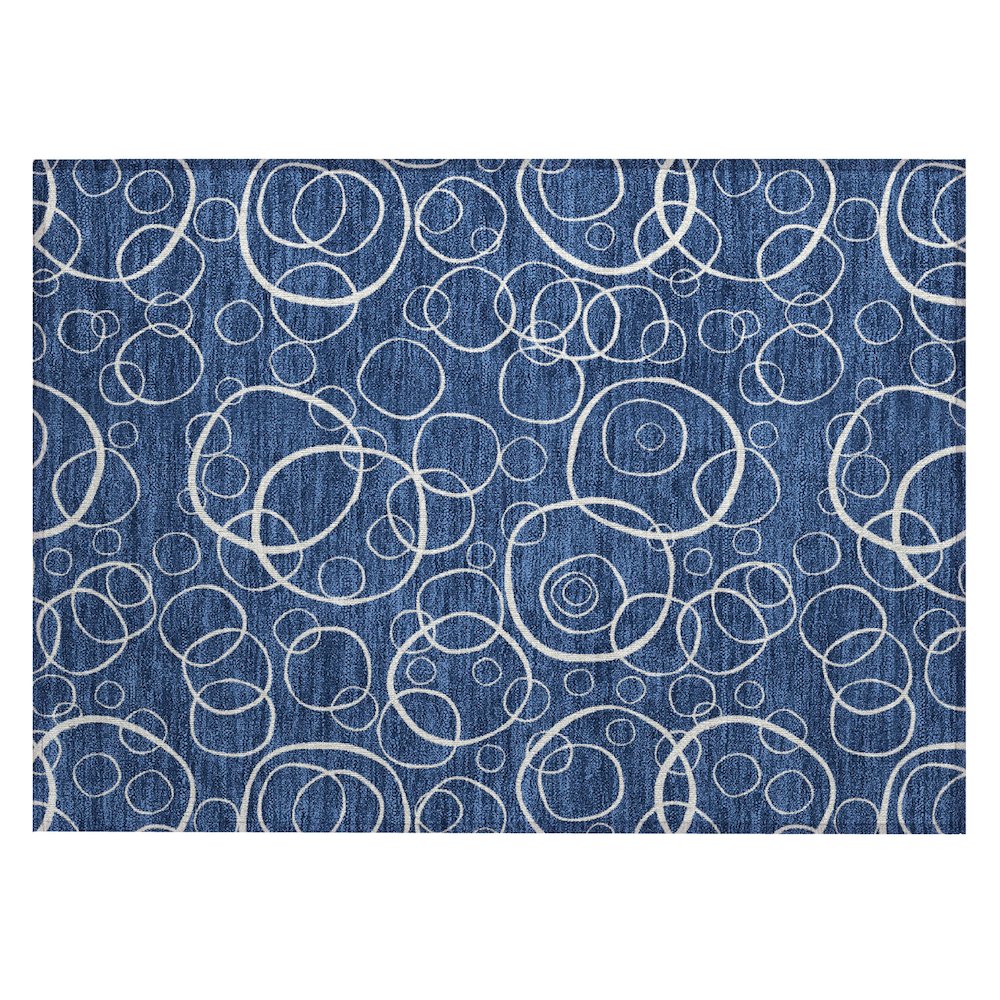 Machine Washable Indoor/Outdoor Chantille ACN2407 Blue 1'8" x 2'6" Rug. Picture 1