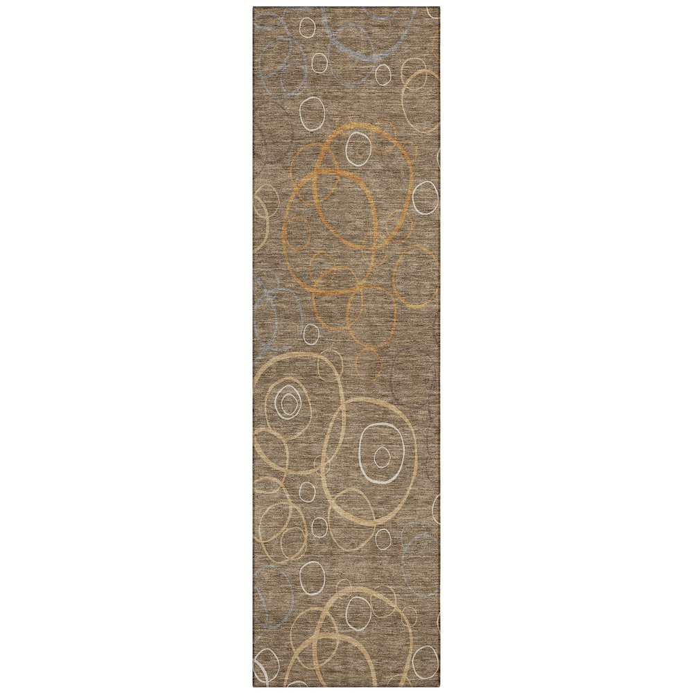 Machine Washable Indoor/Outdoor Chantille ACN2408 Brown 2'3" x 7'6" Runner Rug. Picture 1