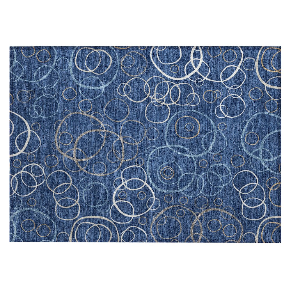 Machine Washable Indoor/Outdoor Chantille ACN2408 Blue 1'8" x 2'6" Rug. Picture 1