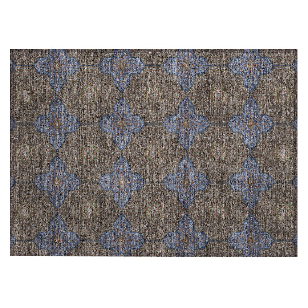 Machine Washable Indoor/Outdoor Chantille ACN2410 Brown 1'8" x 2'6" Rug. Picture 1