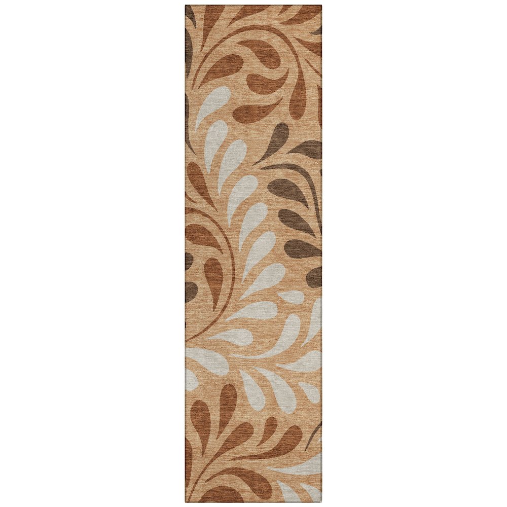 Machine Washable Indoor/Outdoor Chantille ACN2411 Orange 2'3" x 7'6" Runner Rug. Picture 1