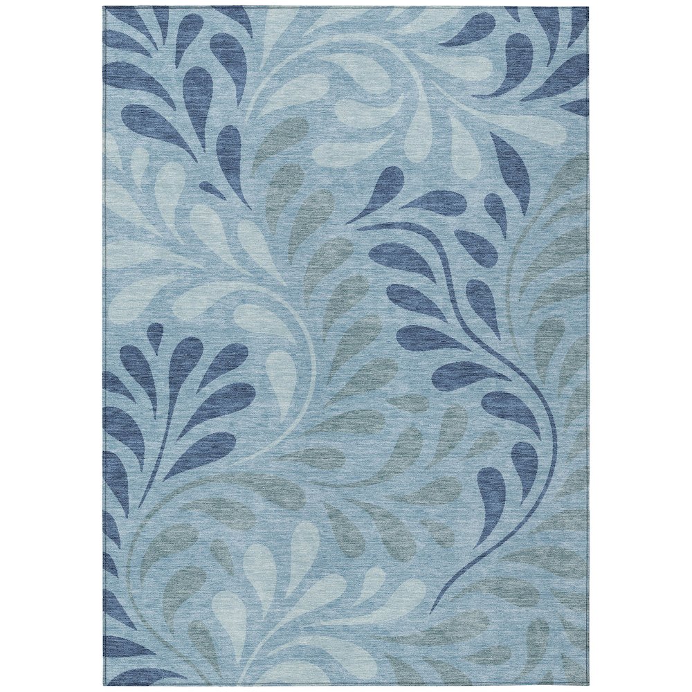 Machine Washable Indoor/Outdoor Chantille ACN2411 Blue 2'6" x 3'10" Rug. Picture 1