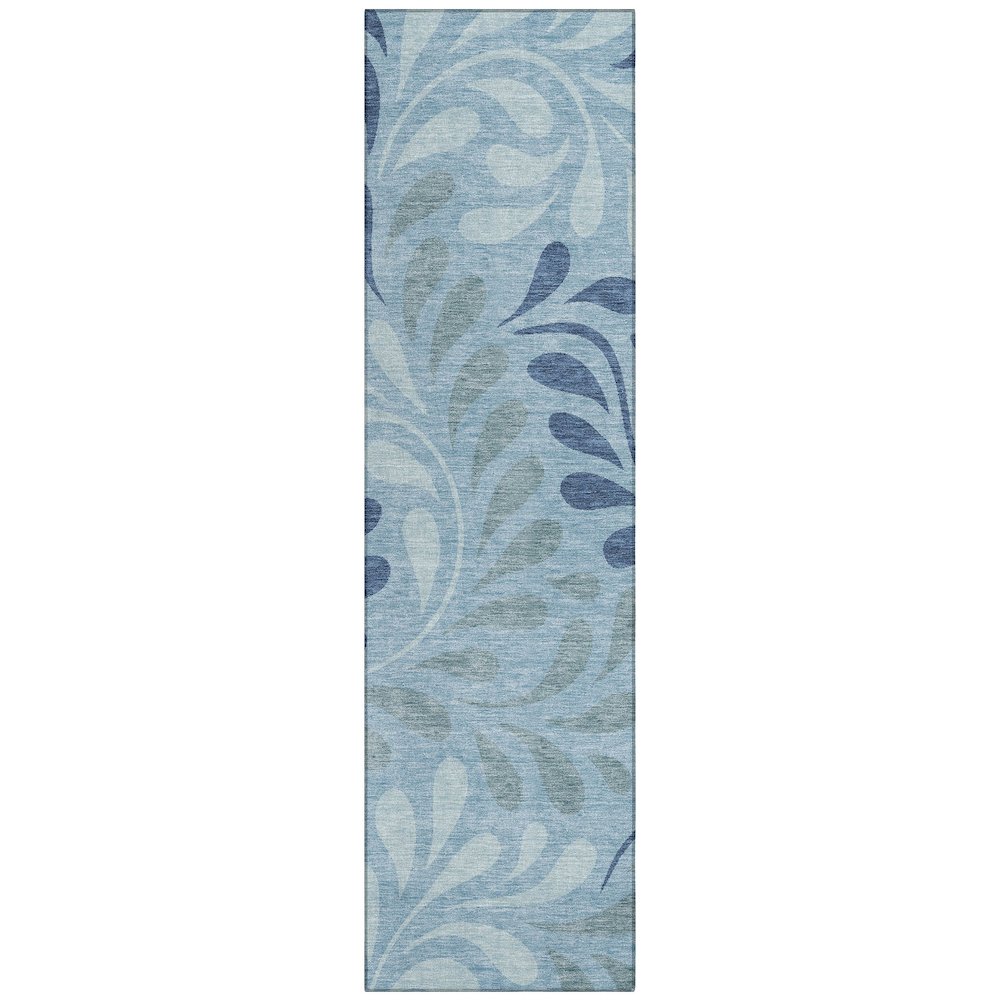 Machine Washable Indoor/Outdoor Chantille ACN2411 Blue 2'3" x 7'6" Runner Rug. Picture 1