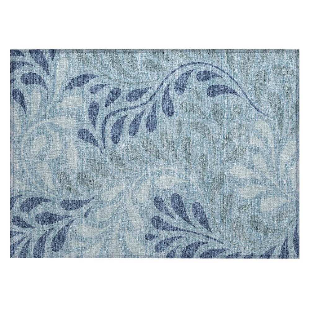 Machine Washable Indoor/Outdoor Chantille ACN2411 Blue 1'8" x 2'6" Rug. Picture 1