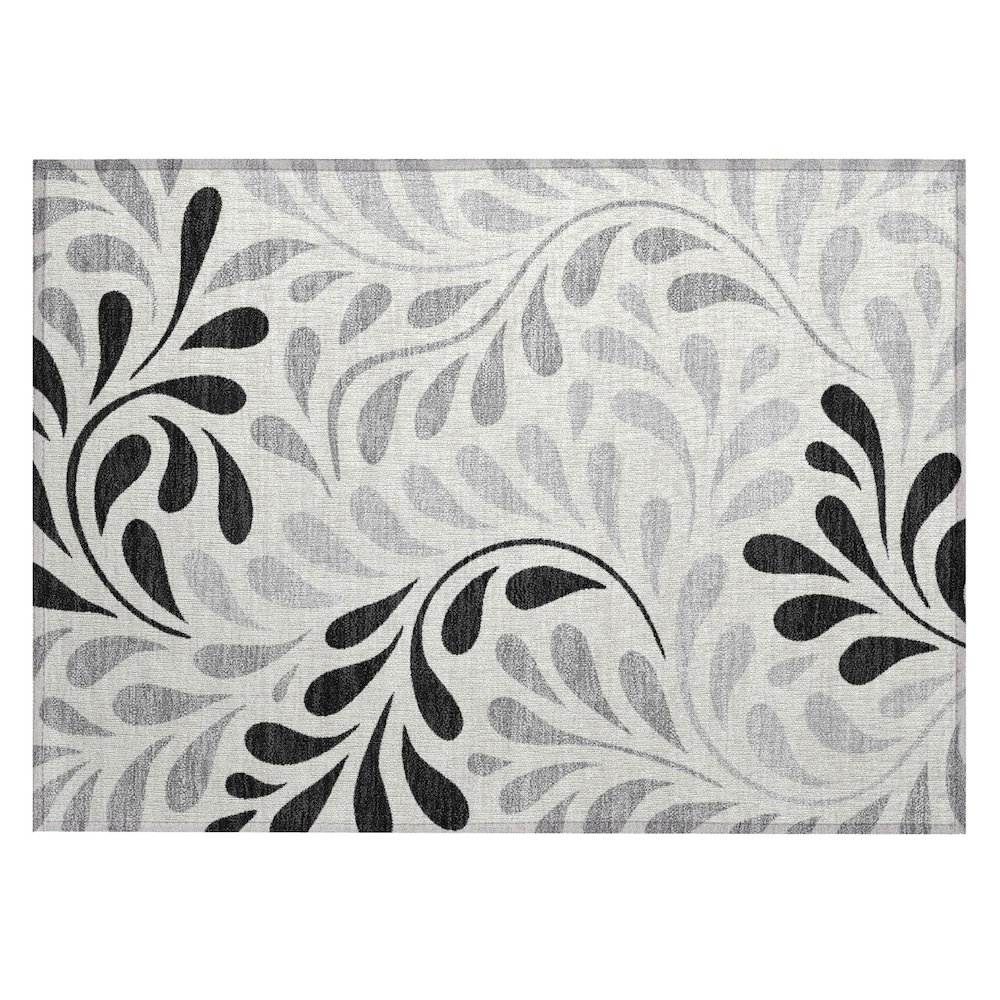 Machine Washable Indoor/Outdoor Chantille ACN2411 Ivory 1'8" x 2'6" Rug. Picture 1