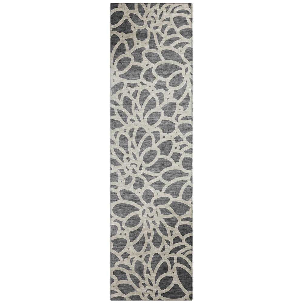 Machine Washable Indoor/Outdoor Chantille ACN2412 Gray 2'3" x 7'6" Runner Rug. Picture 1