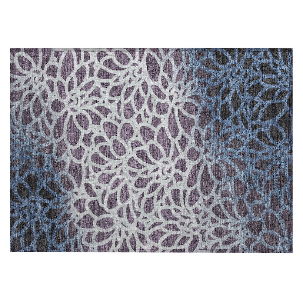 Machine Washable Indoor/Outdoor Chantille ACN2412 Purple 1'8" x 2'6" Rug. Picture 1