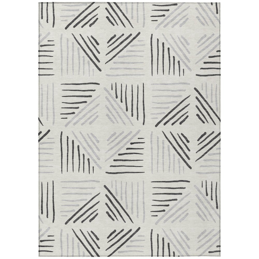Machine Washable Indoor/Outdoor Chantille ACN2413 Ivory 2'6" x 3'10" Rug. Picture 1