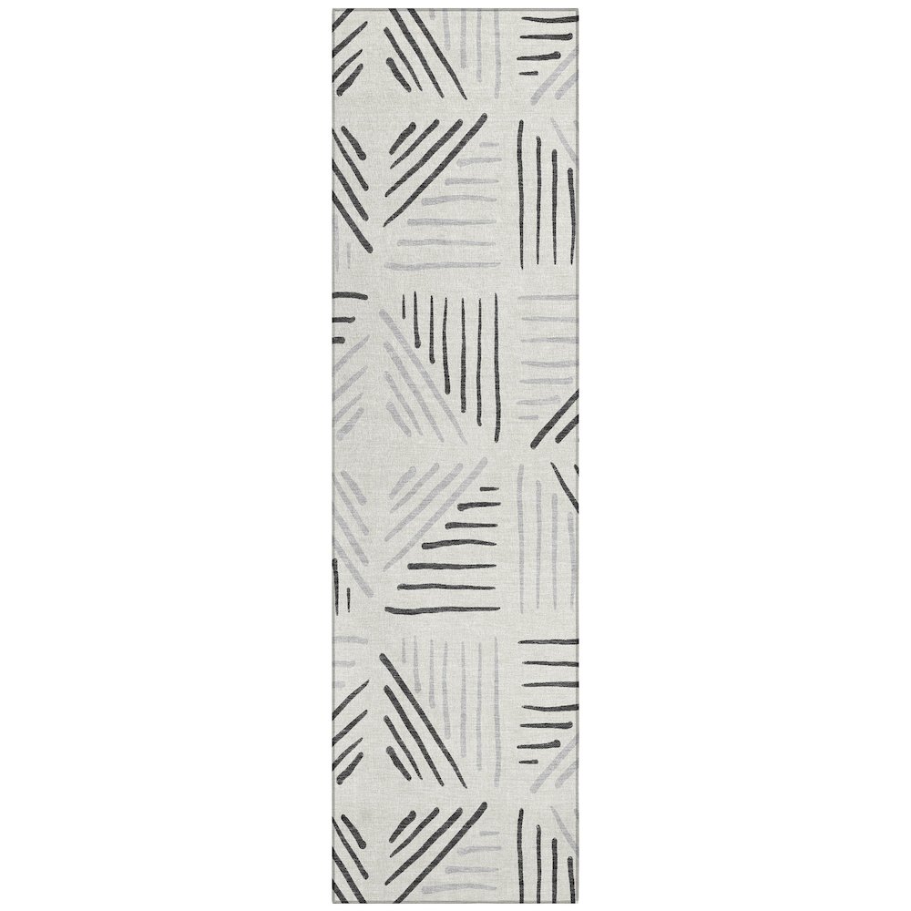 Machine Washable Indoor/Outdoor Chantille ACN2413 Ivory 2'3" x 7'6" Runner Rug. Picture 1