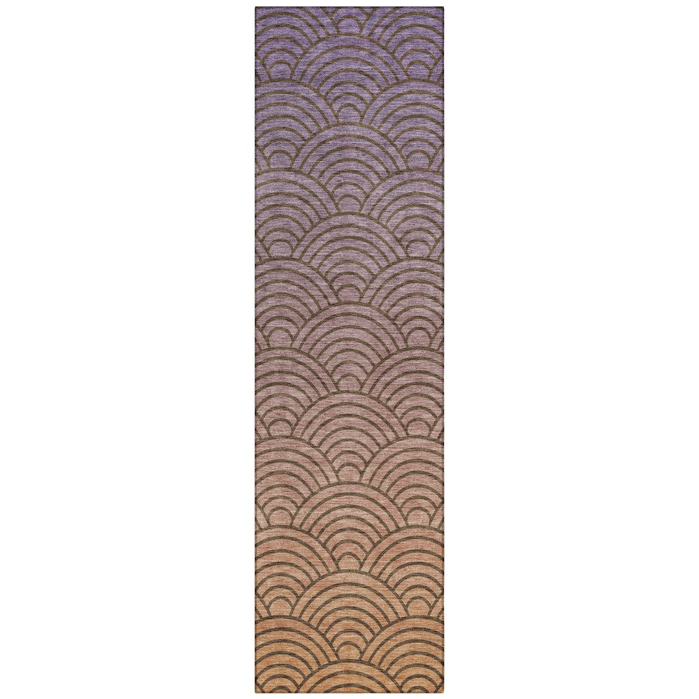 Machine Washable Indoor/Outdoor Chantille ACN2414 Brown 2'3" x 7'6" Runner Rug. Picture 1