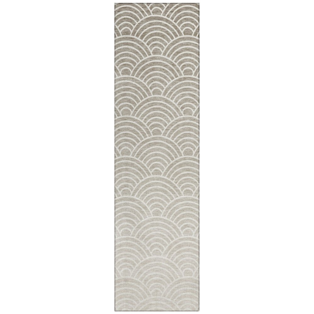 Machine Washable Indoor/Outdoor Chantille ACN2414 Ivory 2'3" x 7'6" Runner Rug. Picture 1