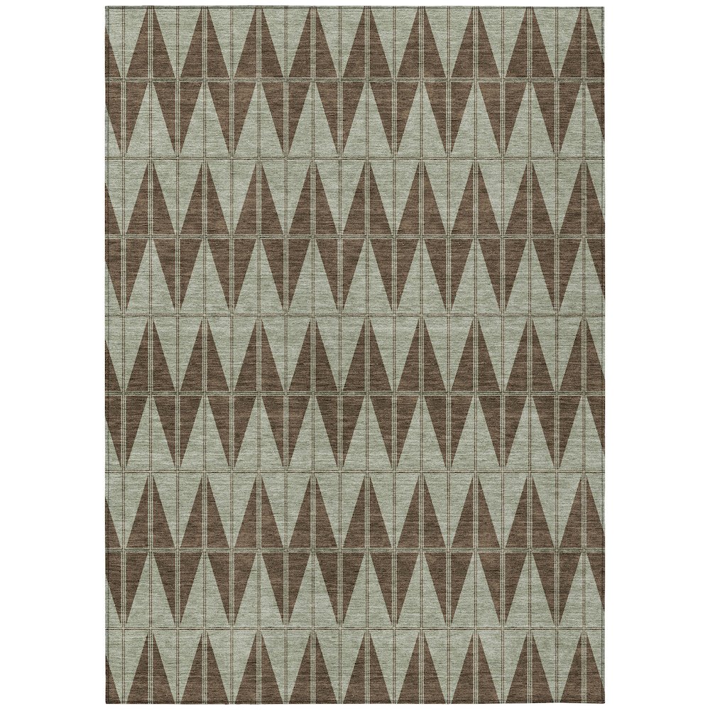 Machine Washable Indoor/Outdoor Chantille ACN2415 Brown 2'6" x 3'10" Rug. Picture 1