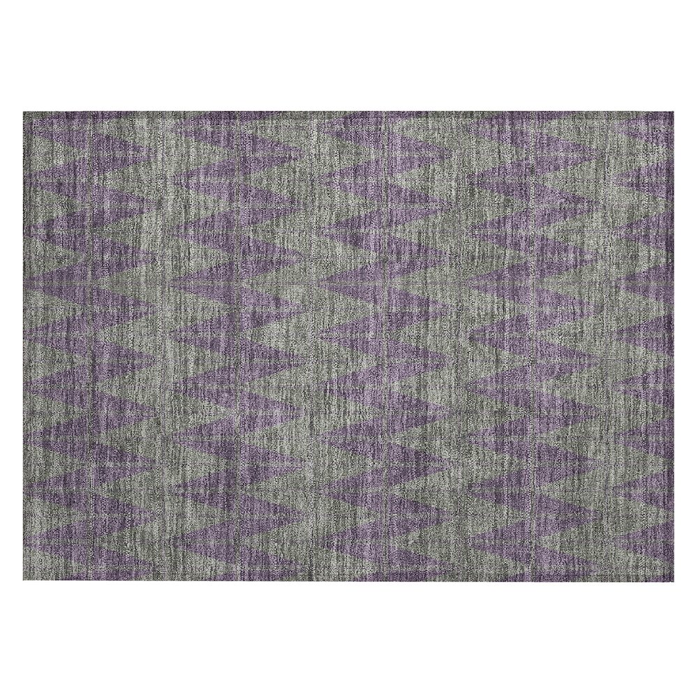 Machine Washable Indoor/Outdoor Chantille ACN2415 Purple 1'8" x 2'6" Rug. Picture 1