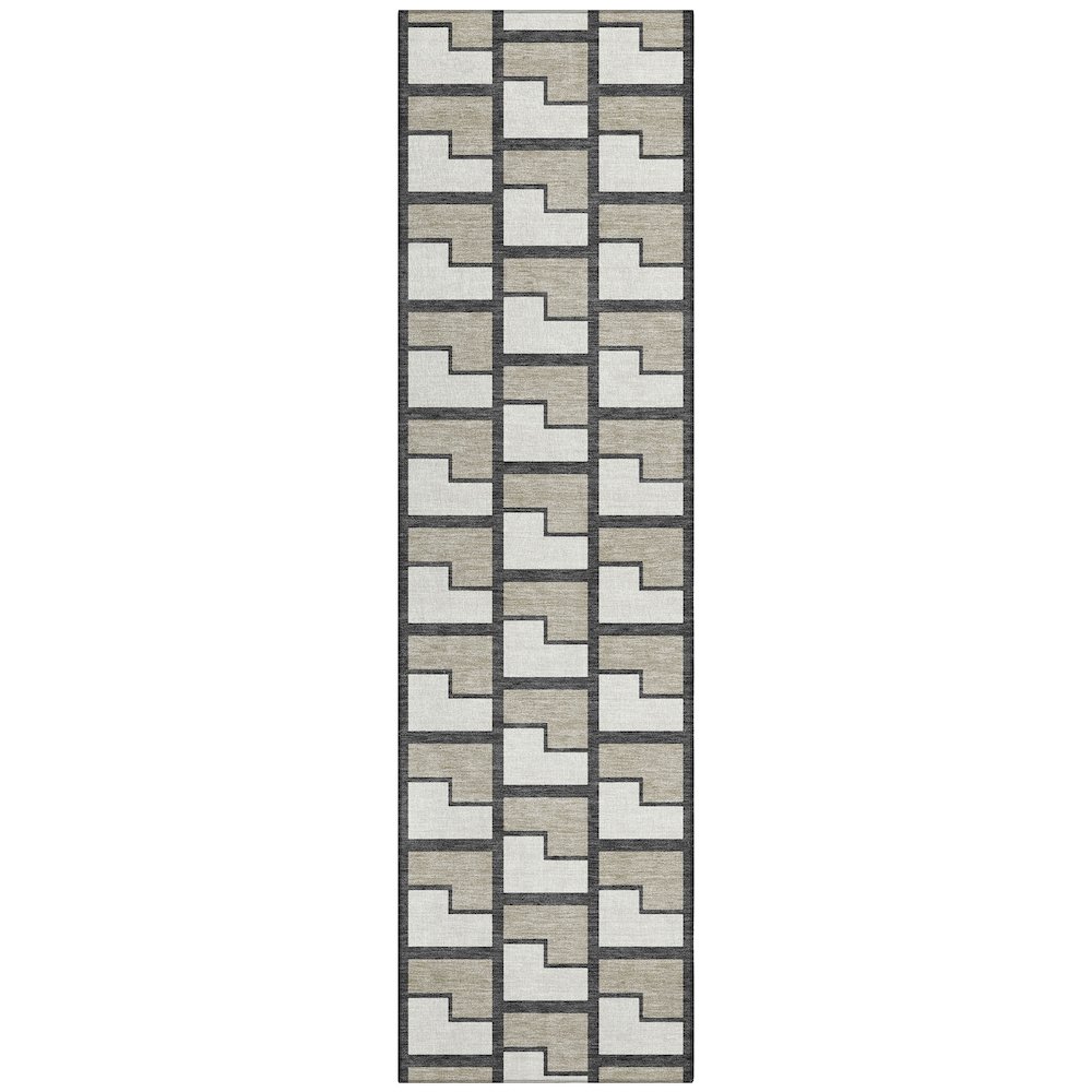 Machine Washable Indoor/Outdoor Chantille ACN2416 Ivory 2'3" x 7'6" Runner Rug. Picture 1