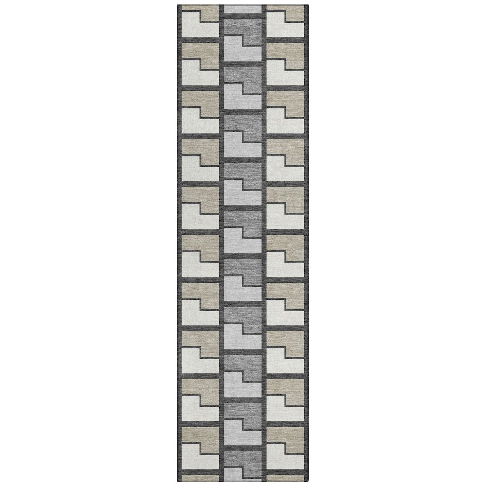 Machine Washable Indoor/Outdoor Chantille ACN2417 Ivory 2'3" x 7'6" Runner Rug. Picture 1