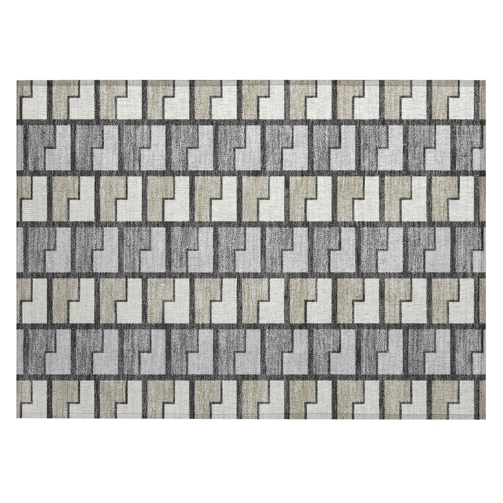 Machine Washable Indoor/Outdoor Chantille ACN2417 Ivory 1'8" x 2'6" Rug. Picture 1
