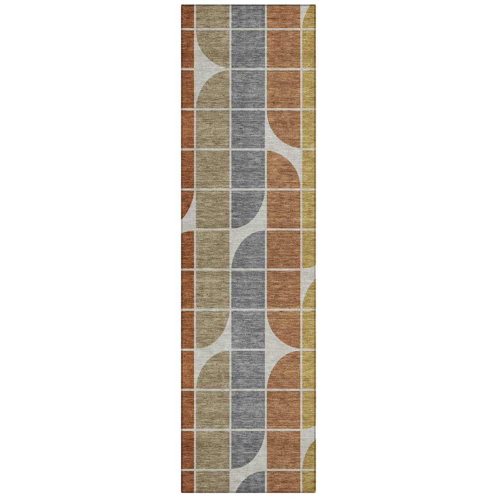 Machine Washable Indoor/Outdoor Chantille ACN2418 Brown 2'3" x 7'6" Runner Rug. Picture 1