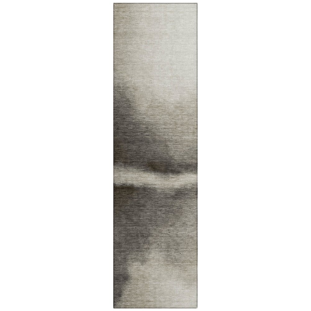 Machine Washable Indoor/Outdoor Chantille ACN2419 Brown 2'3" x 7'6" Runner Rug. Picture 1