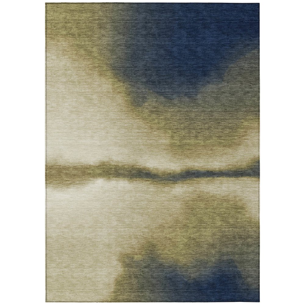 Machine Washable Indoor/Outdoor Chantille ACN2419 Gold 2'6" x 3'10" Rug. Picture 1