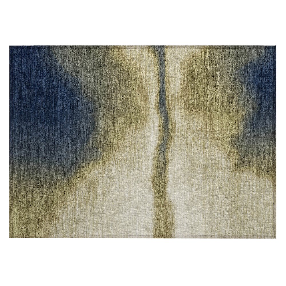 Machine Washable Indoor/Outdoor Chantille ACN2419 Gold 1'8" x 2'6" Rug. Picture 1