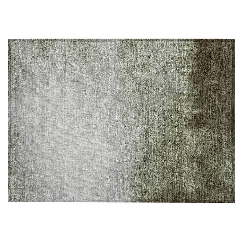 Machine Washable Indoor/Outdoor Chantille ACN2420 Green 1'8" x 2'6" Rug. Picture 1