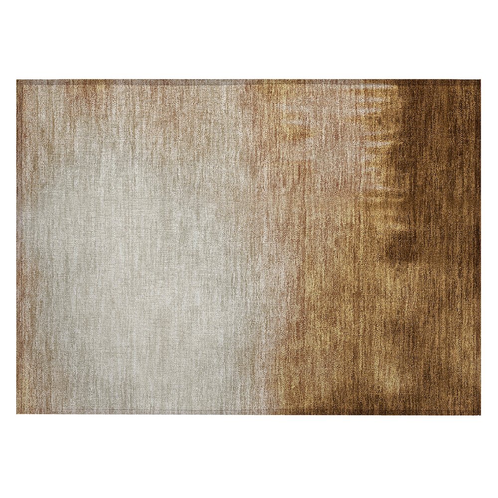 Machine Washable Indoor/Outdoor Chantille ACN2420 Orange 1'8" x 2'6" Rug. Picture 1