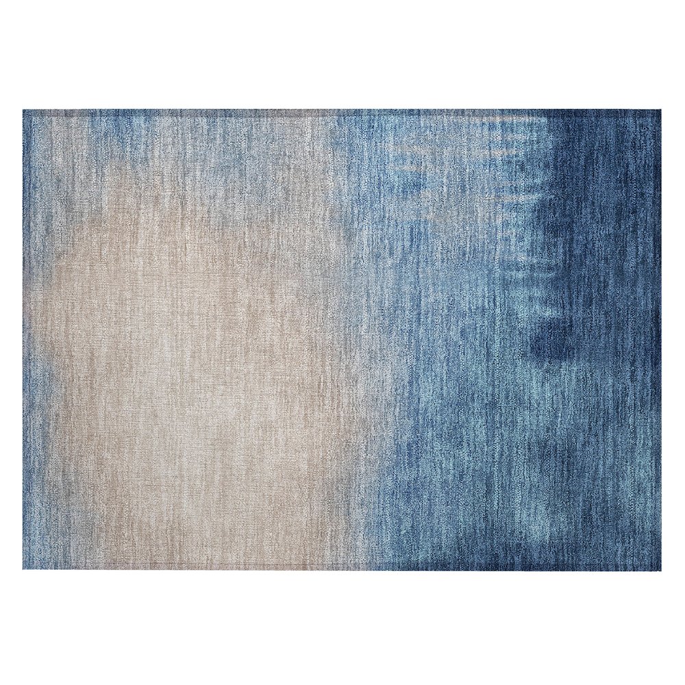 Machine Washable Indoor/Outdoor Chantille ACN2420 Blue 1'8" x 2'6" Rug. Picture 1