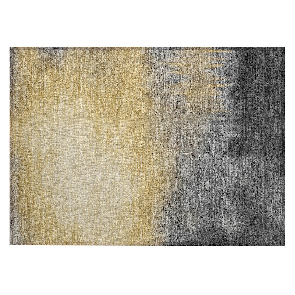 Machine Washable Indoor/Outdoor Chantille ACN2420 Gray 1'8" x 2'6" Rug. Picture 1