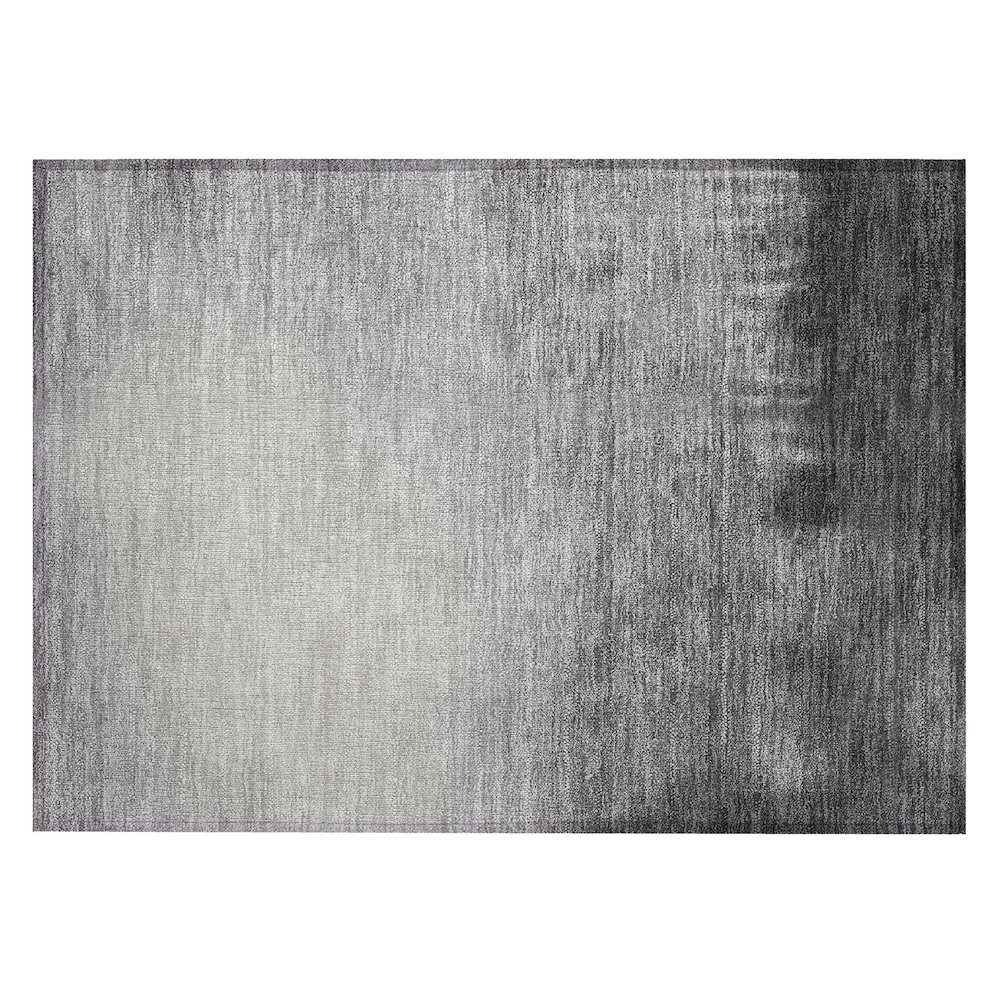 Machine Washable Indoor/Outdoor Chantille ACN2420 Gray 1'8" x 2'6" Rug. Picture 1