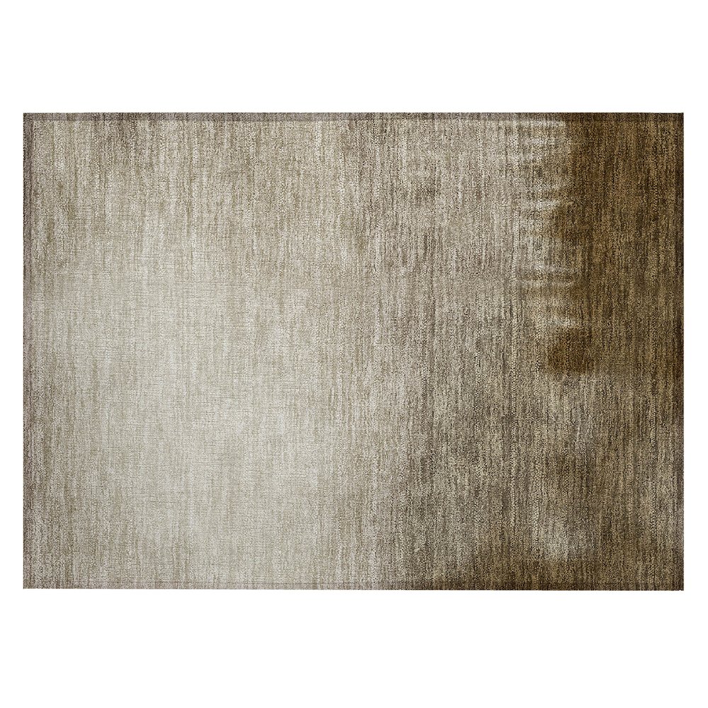 Machine Washable Indoor/Outdoor Chantille ACN2420 Brown 1'8" x 2'6" Rug. Picture 1