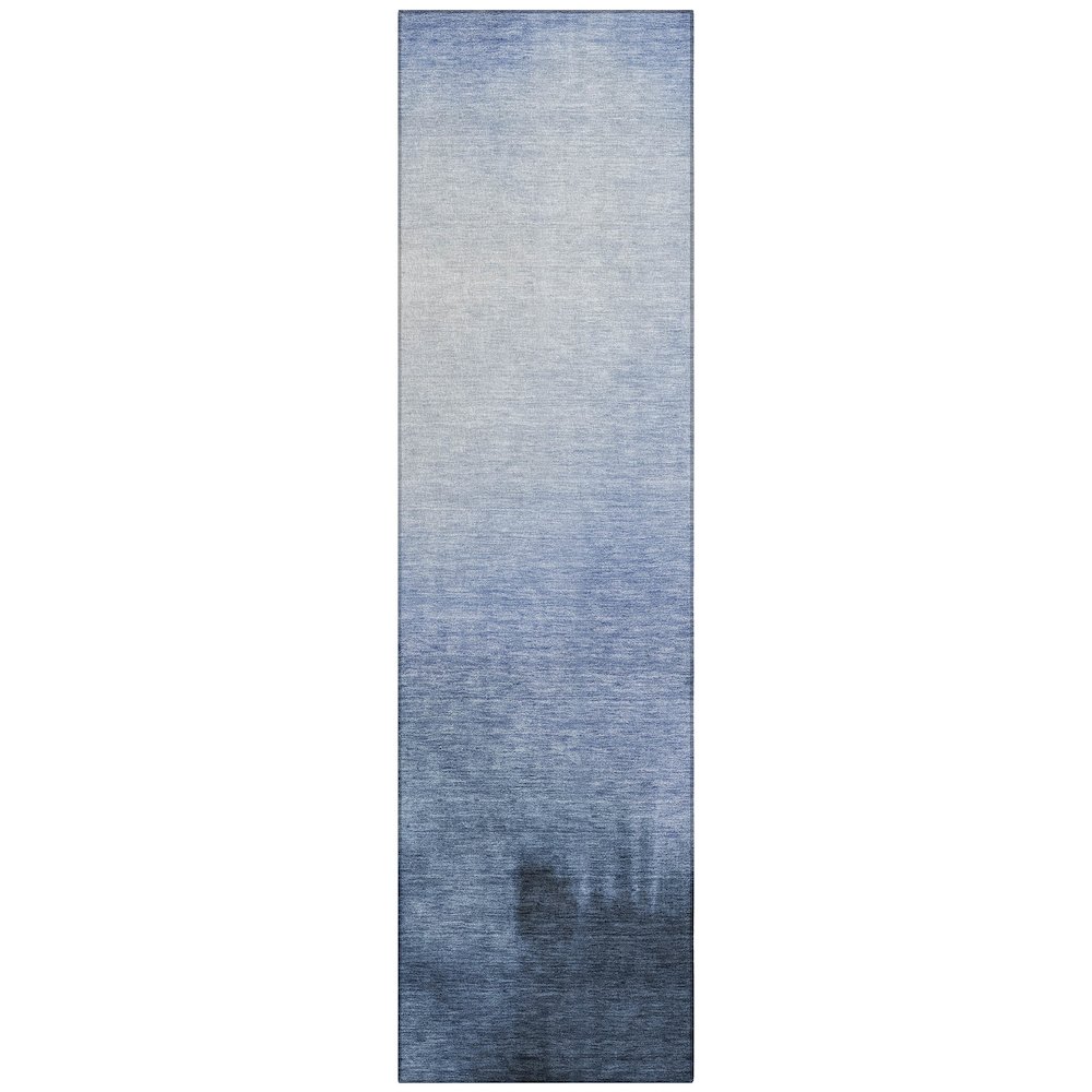Machine Washable Indoor/Outdoor Chantille ACN2420 Blue 2'3" x 7'6" Runner Rug. Picture 1