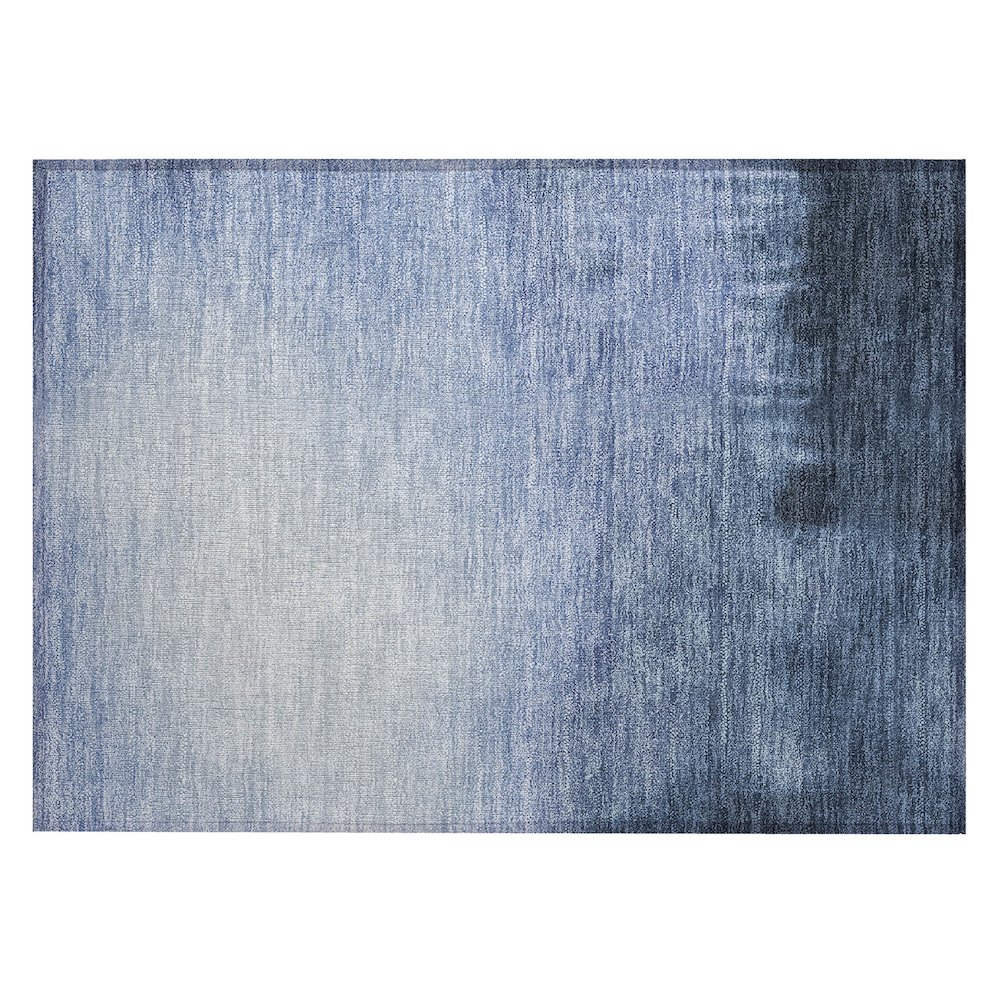 Machine Washable Indoor/Outdoor Chantille ACN2420 Blue 1'8" x 2'6" Rug. Picture 1